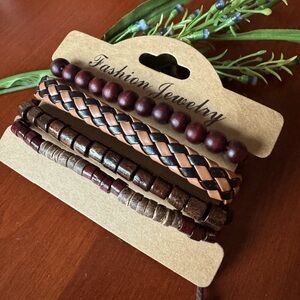 Fashion Jewelry Brown Bracelet Set Accessories